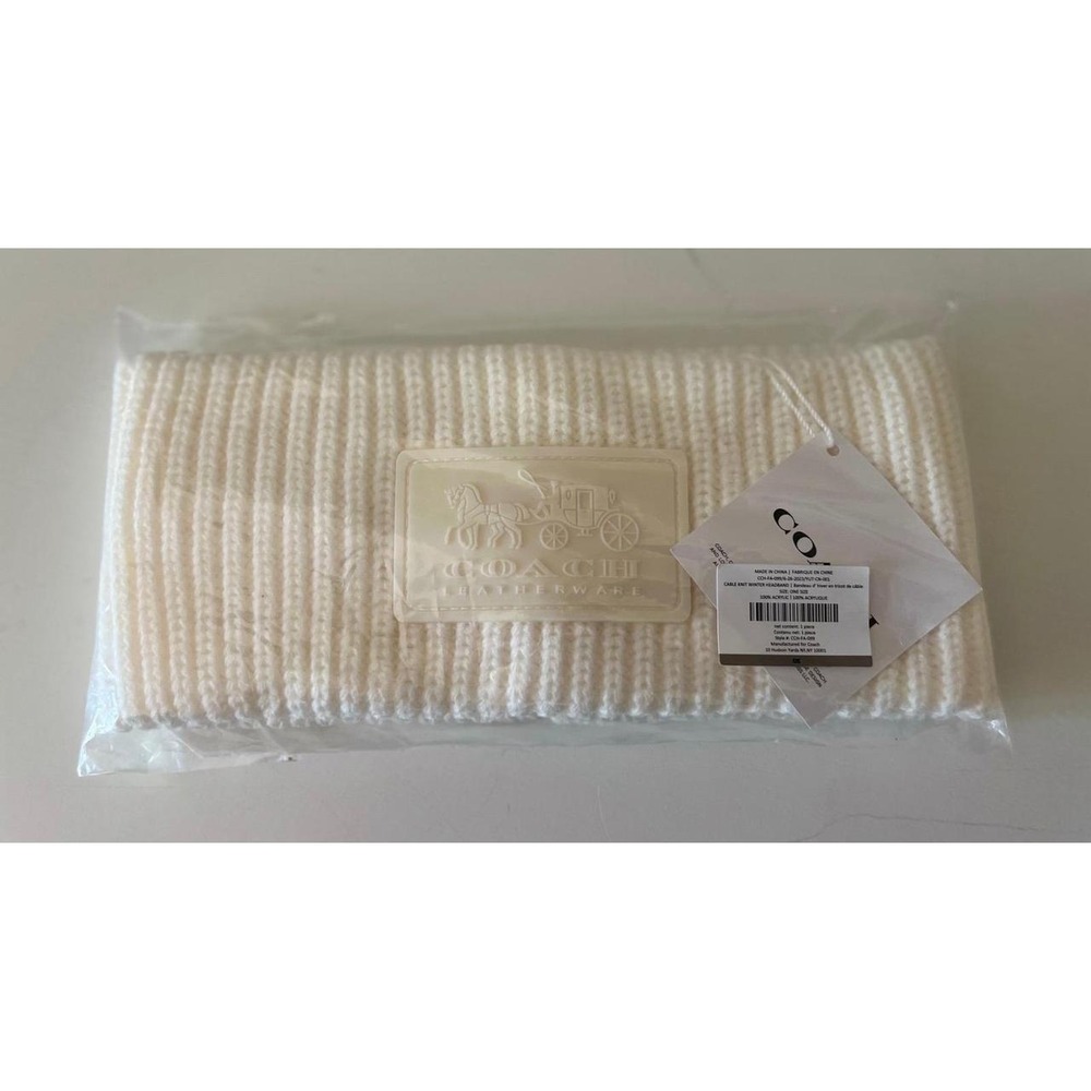 Coach Cable Knit Headband NWT